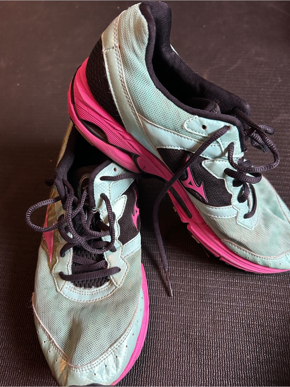 Mizuno Wave Rider 16 Women’s 8.5 Running Shoes Aqua Pink